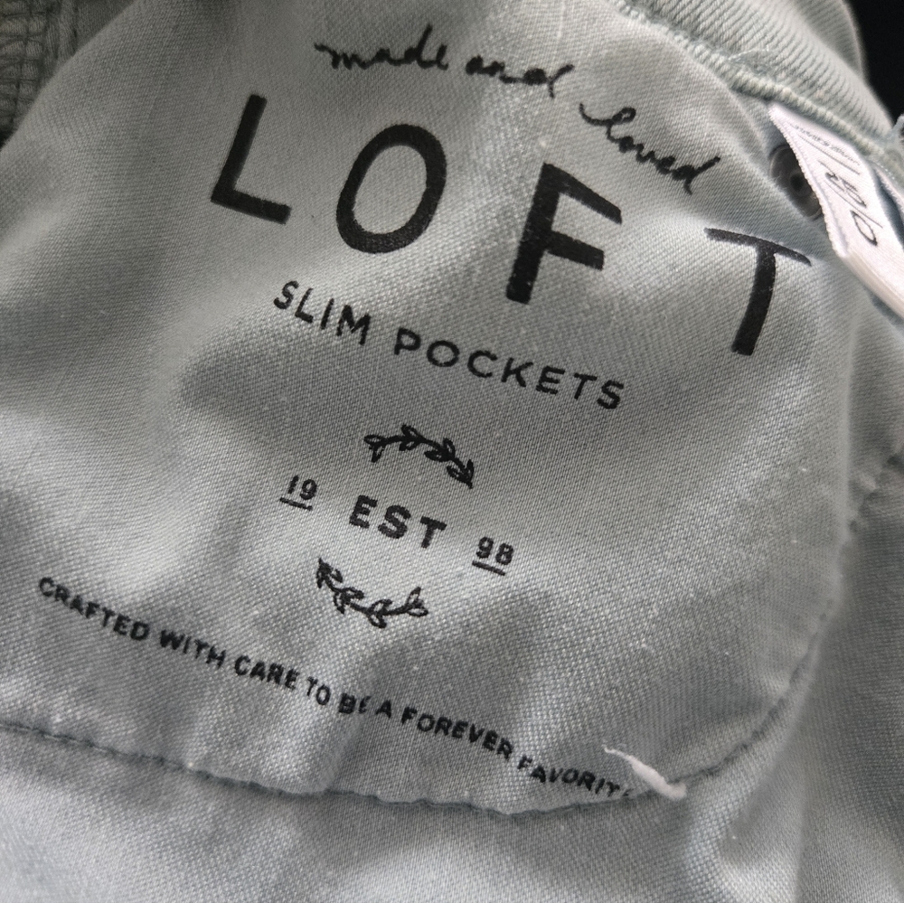 LOFT Seafoam Green Skinny Crop Jeggings - Picture 8 of 9